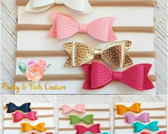 Nylon baby headbands, baby headbands, nylon headband,newborn baby headband set,baby girl headbands, mini bow headband,White headband, Pink