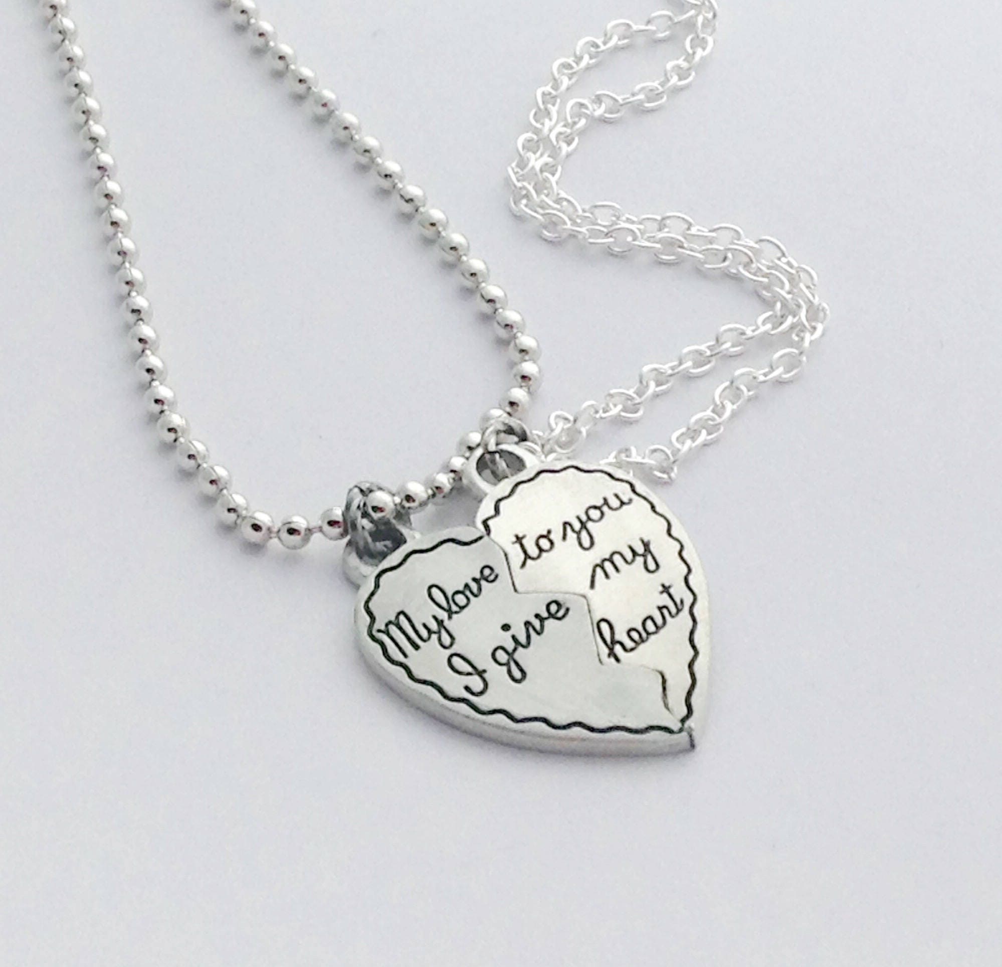 Couples Necklaces Gift For Boyfriend Girlfriend Gifts Half
