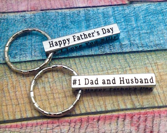 Husband gift, best valentine gift for him, grandpa gift, gift for dad, gift idea for husband, personalized key ring, Best Fathers Day Gift
