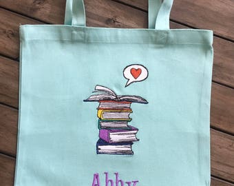 Book tote | Etsy