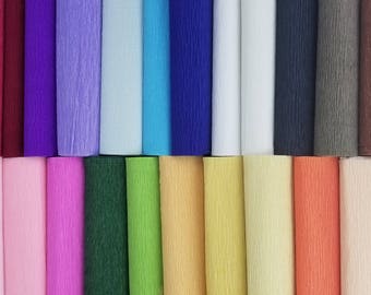 Crepe paper, Wide crepe paper rolls, Premium colored crepe paper, Paper supplies, Party supplies, Giant flower crepe paper