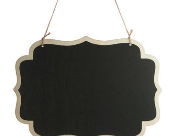 Hanging Chalkboard Sign, Fancy Border, 10-1/4-Inch