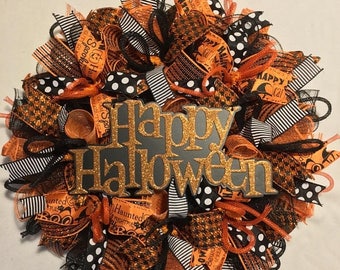 SALE Halloween wreath, Halloween wreath, Halloween wreaths, wreath, Halloween decor, Halloween door decor, Halloween, wreath, fall wreath, w