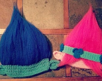 Trolls-Inspired Crochet Hats