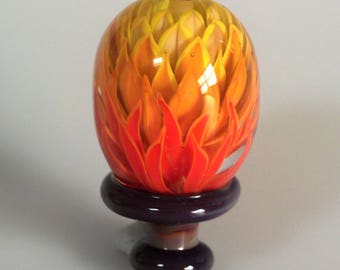 FIRE - Lampwork focal lentil bead