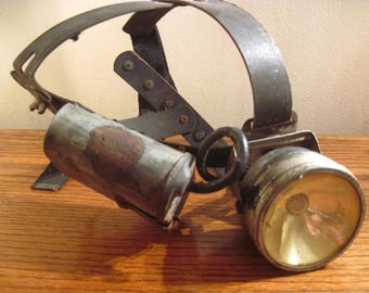 Vintage Miners Light, Head Lamp, Industrial, Steampunk
