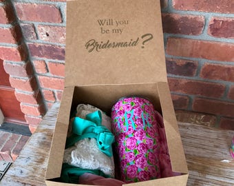 Will you be my Bridesmaid box, Bridesmaid proposal box, Bridesmaid Gift Box, Thank you for being my Bridesmaid, Maid of Honor, Flower Girl