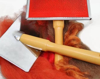 2 Hand carders - wool hand carders (pair) - blending brushes for felting - felting hand carders