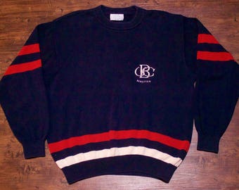 90s Benetton Red-White-Blue Crewneck Sweater Size XL Pablo Escobar