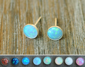 Opal stud earrings. Opal stud. Fire Opal. Opal earrings. Opal stud Blue. Opal Post. Opal silver studs. Blue Opal. Tiny stud. Opal stud gift