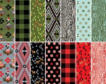 Fabric bundle-HOLIDAY HOMIES-by Tula Pink for Free Spirit fabrics-14 pieces