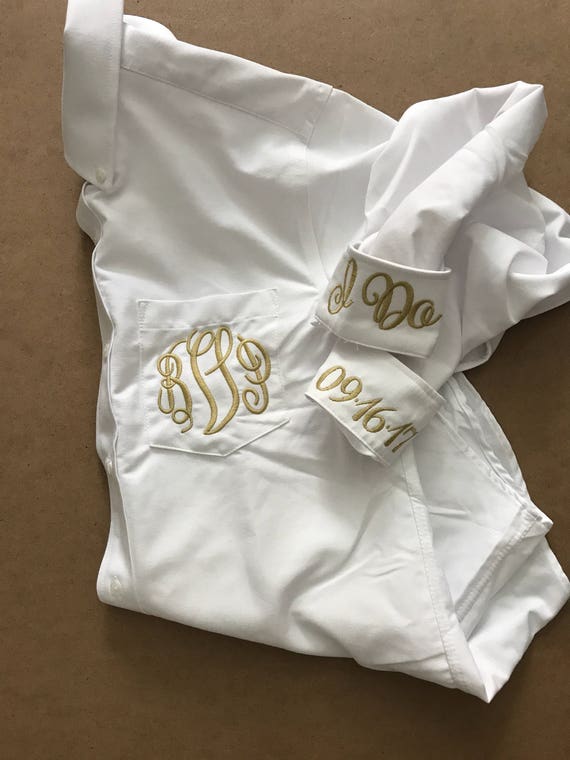 monogrammed oxford shirt