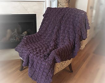 Deep Purple Blanket Purple Throw Blanket Dark Purple Home