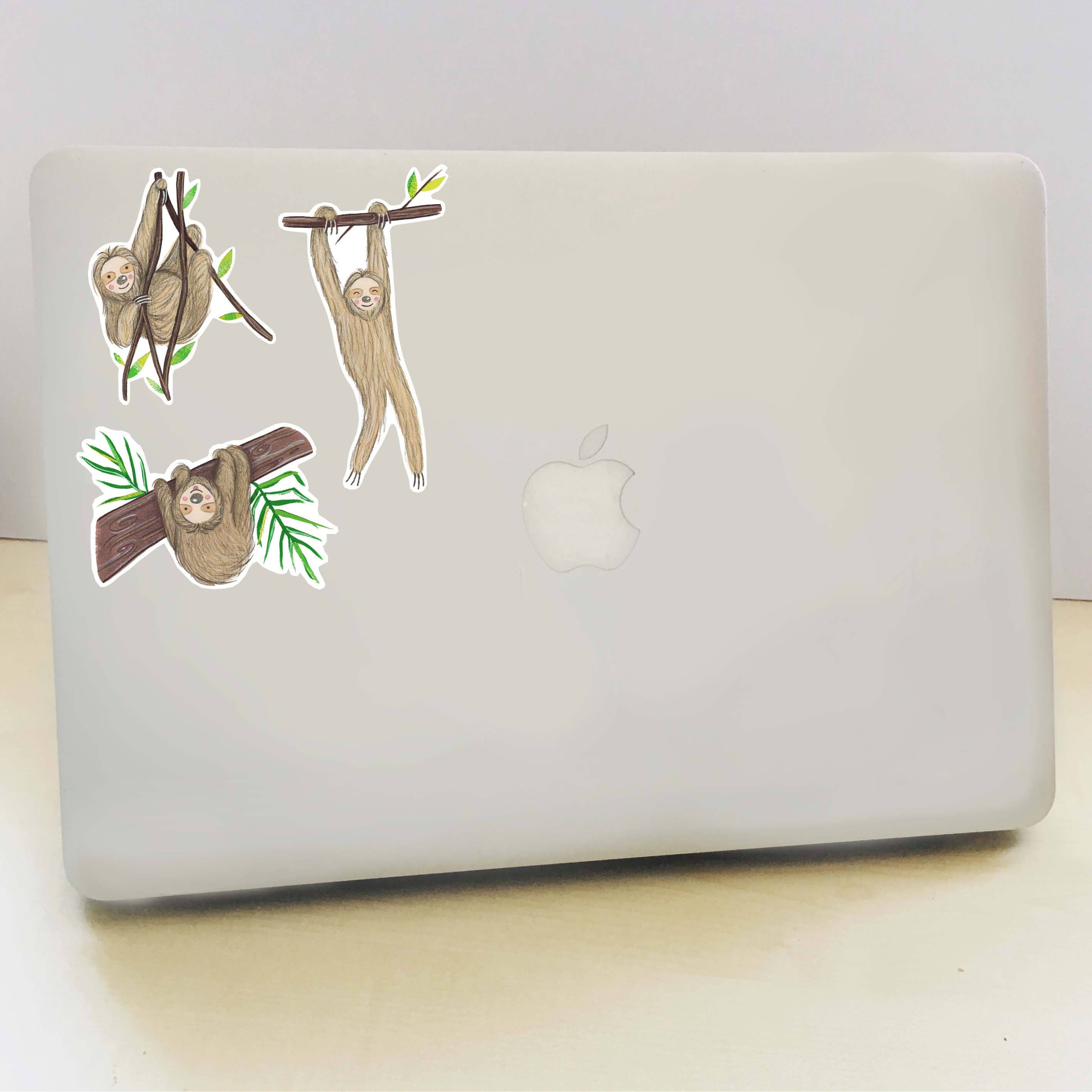 sloth apple laptop sticker