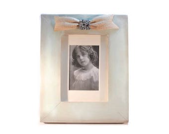 Picture Frame, Farmhouse Decor, Distressed, Blue, Rustic Chic, French Chic, 5x7 Photo Frame, Farmhouse Chic, Cottage Chic, Shabby Vintage