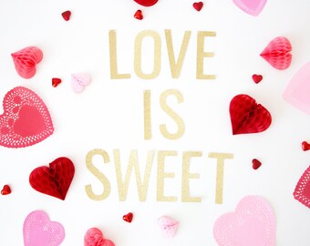 Love is sweet banner | Etsy