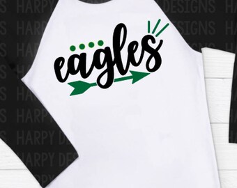 Eagles SVG, Football SVG, Football T-shirt Design, Cricut Cut Files, Silhouette Cut Files