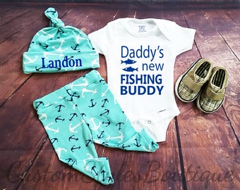Baby Boy Coming Home Outfit, Navy And White Anchors, Mint Leggings And Hat, White Infant Bodysuit, Baby Boy Outfit Set, Going Home Outfit