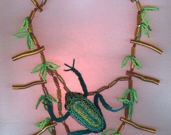 Poison Dart Frog with jungle necklace