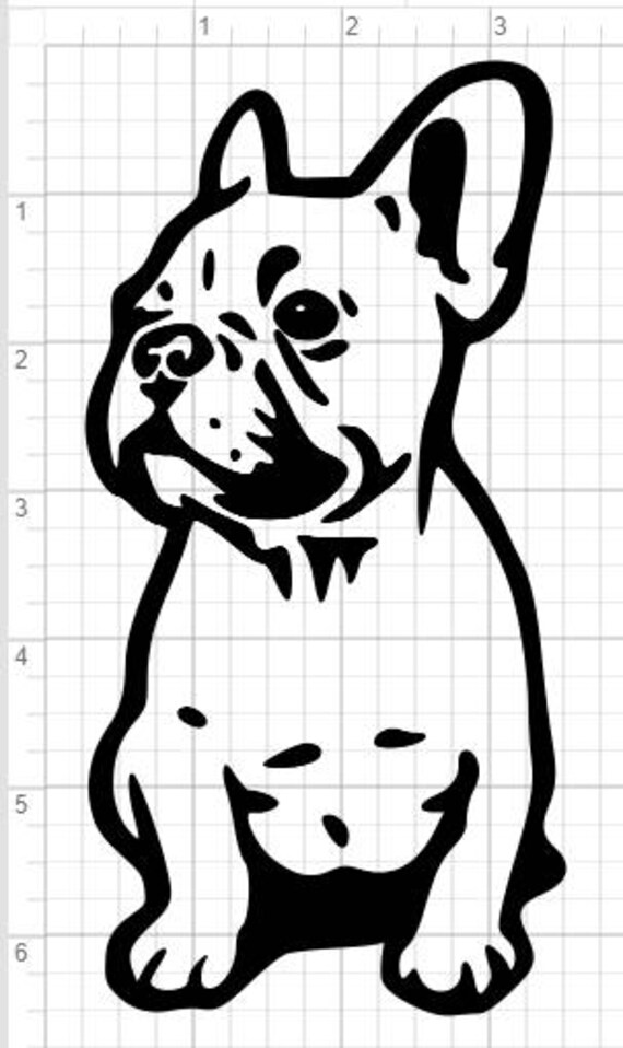 French Bulldog Design SVG PDF EPS Dxf & Studio 3 Cut Files