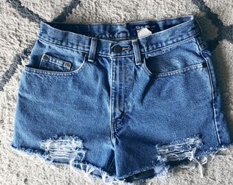 Distressed High Waisted Shorts