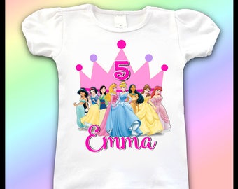 princess 5th birthday shirt