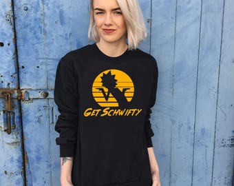 Get Schwifty, Rick and Morty | Black Sweatshirt/Jumper