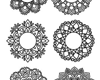 Download Layered Mandala Monogram Svg For Silhouette - Layered SVG ...