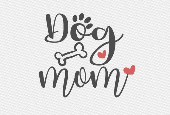 Download dog mom momma dog fur mama SVG Clipart Cut Files Silhouette