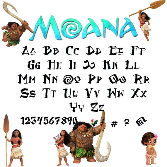 moana font svgmoana alphabet svgmoana letters svgdxf for