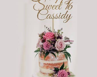 Sweet 16 cake topper, sweet 16 party decorations, sweet sixteen cake topper, happy sweet 16, sixteenth birthday decor, 16 party