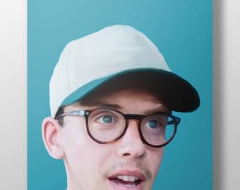 LOGIC art poster, modern art, hip hop art, rapper art, pop art, singer art, square poster, wall art, pop art, trendy art