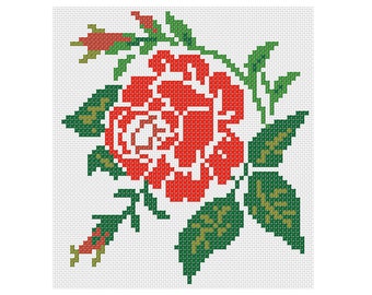 Cross stitch roses | Etsy