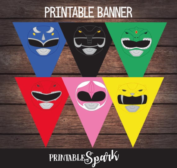 Download Power Ranger Birthday Banner Power Ranger Party Banner Power