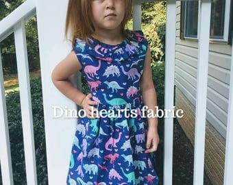 Girly dinosaur dress,toddler dinosaur dress,girl dinosaur,baby Dinosaur dress,jurassic dress,dinosaur party dress, first birthday dress