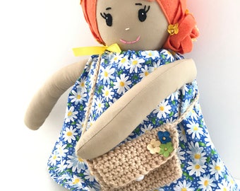Anna ArieDollies Doll Handmade Doll Rag Doll Soft Doll Fabric Doll Cloth Doll Nursery Decor Kids Decor