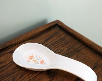 Vintage Floral Spoon Rest