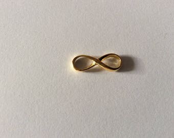 Insert infinity 20mm, Silver 925 gold