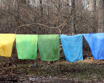 Hand-Dyed Play Silks - Waldorf Play Silks - 21" x 21"