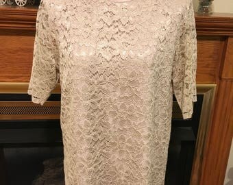 80's lace blouse by yvess st . clair size 8