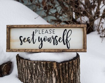 Please Seat Yourself Bathroom Decor Funny Art Rustic Sign Farmhouse Humor Kids Please Seat Yourself Bathroom Decor Funny Art Rustic Sign Farmhouse Humor Kids