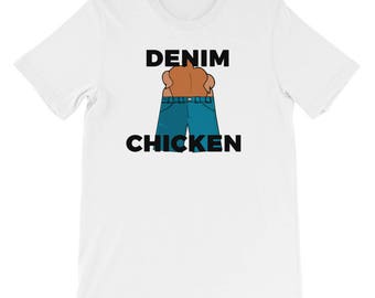 denim chicken shirt