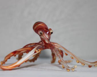 Small glass octopus sculpture