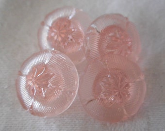 Pink glass button | Etsy