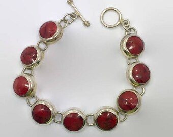 Red jasper bracelet | Etsy