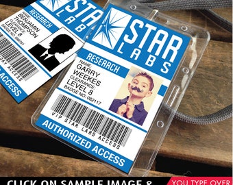 Star Labs ID Badge, The Flash - Flash Party Favor, Flash ID Badge, Gift Tag | Instant Download D.I.Y. Printable PDF Kit