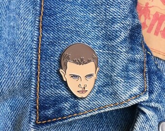 Eleven Pin, Soft Enamel Pin, Lapel Pin, Stranger Things, Gift, Jewelry, Art (PIN65)