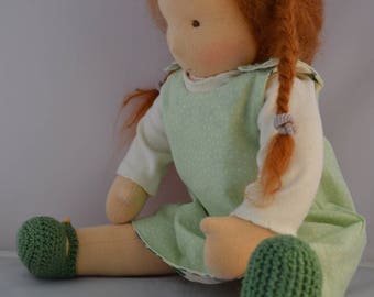 Waldorf Doll 16 inch. in gardening theme