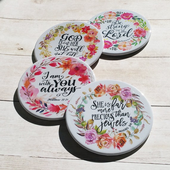 Coasters Bible gift Coaster Set of 4 Housewarming Christian