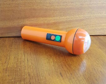 Retro Futuristic Orange Flashlight